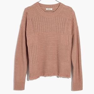 Madewell Stitchmix Pullover Sweater in mauve